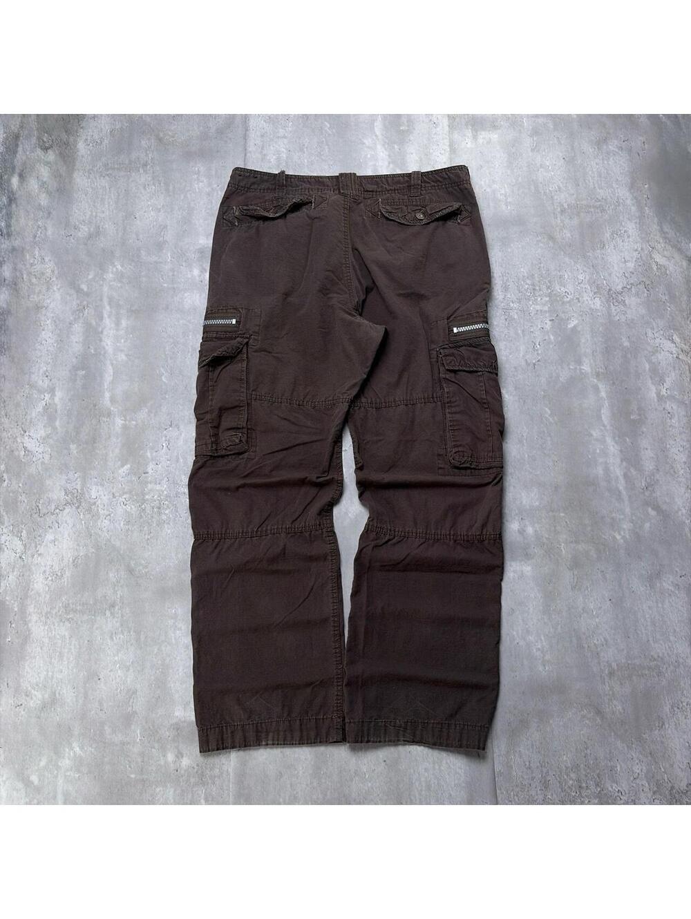 Y2K Brown Helix Grunge Gothic Skater Straight Cargo Pants